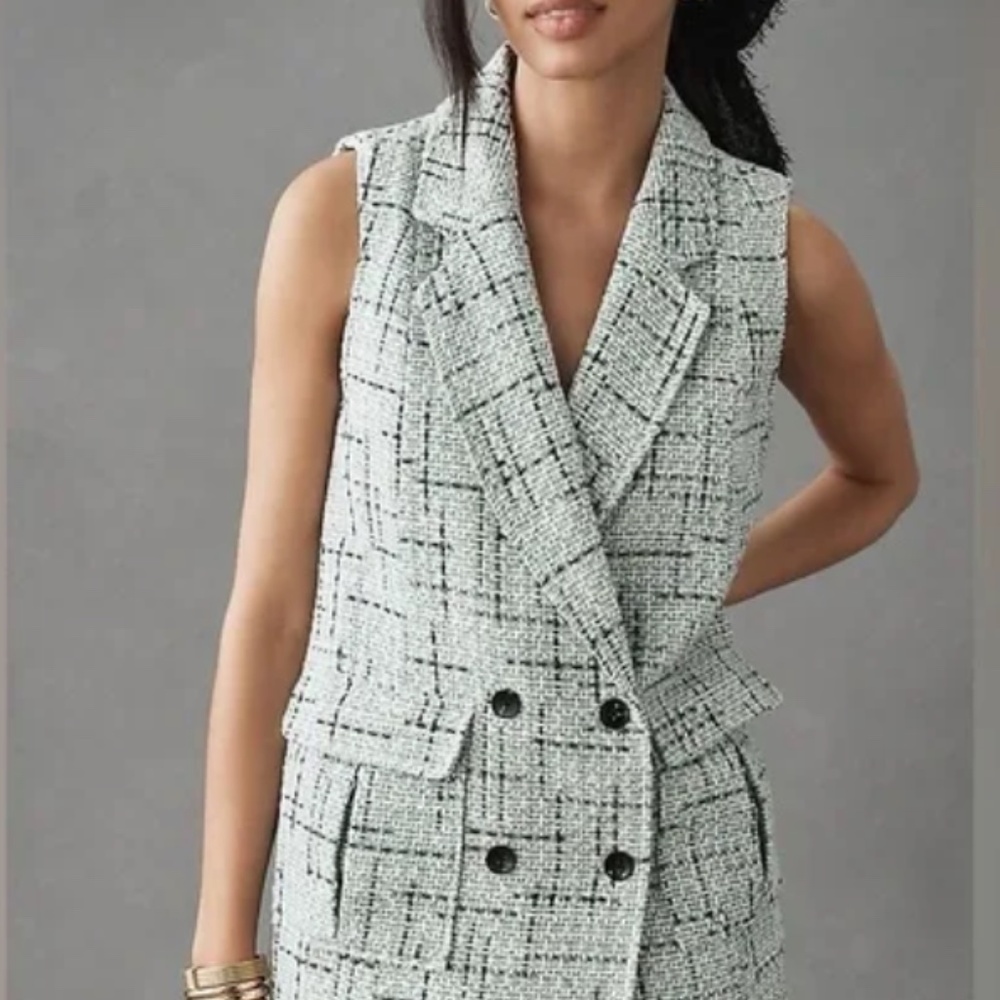 Anthropologie Tweed Vest - NWT Size 12